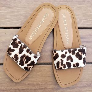 Stuart Weitzman Delilah Genuine Calf Hair Slide Sandal